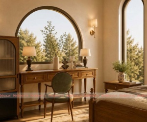 Mẫu Phòng Ngủ Rustic Hiện Đại Sang Trọng