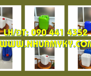 Can nhựa 25 lít đựng chất làm sạch bề mặt nội thất, can nhựa 20 lít đựng hóa chất thí nghiệm 