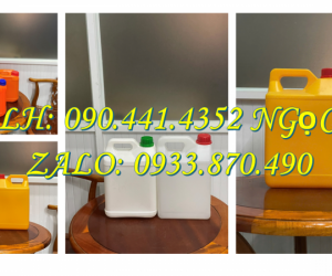 Can nhựa 2 lít đựng hóa chất đặc dụng, can nhựa 5 lít đựng xăng 