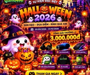 Sự kiện Halloween trên GameHiHi, chơi game đổi quà thật đến 3 triệu đồng