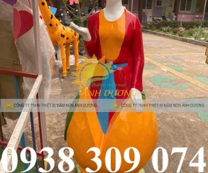 Tượng cổ tích mầm non, tượng bạch tuyết, tượng chú bé cưỡi trâu, tượng cô tấm, tượng hươu sao