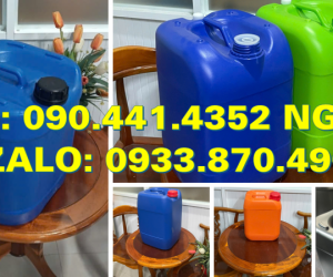 Can nhựa 24 lít vuông tại Tân Bình, thùng nhựa 25 lít đựng nhiên liệu, can nhựa 30 lít vuông trắng 