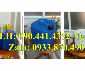 Can nhựa 20 lít đựng chất tẩy hóa học, can nhựa 25 lít màu vàng, can vuông 30 lít đựng hóa chất 