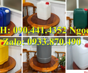 Vỏ thùng nhựa 24 lít đựng dung dịch, can nhựa 25 lít đựng kiềm, can nhựa 30 lít đựng thuốc tẩy 