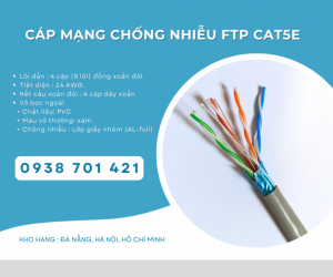 Cáp Mạng Chống Nhiễu FTP Cat5e – Cáp Mạng Có Lớp Chống Nhiễu sẵn Đà Nẵng