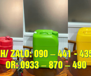 Thùng nhựa 25 lít đựng muối hóa học dạng loãng, can nhựa 20 lít đựng chất xúc tác phòng thí nghiệm 