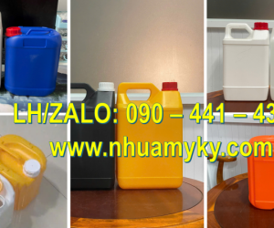 Vỏ can nhựa 2L đựng thuốc thủy sản, can nhựa 5 lít đựng hóa chất ngành xây dựng 