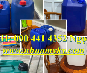 Can nhựa 22 lít đựng xăng, thùng nhựa 24 lít đựng cồn sát khuẩn, can nhựa 25 lít đựng axit đậm 