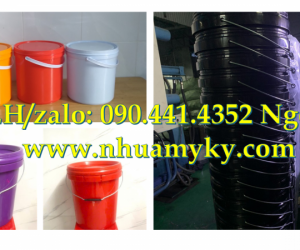 Vỏ thùng sơn 30 lít tròn, sản xuất vỏ thùng đựng sơn 22 lít, thùng đựng sơn nhựa 20 lít dày