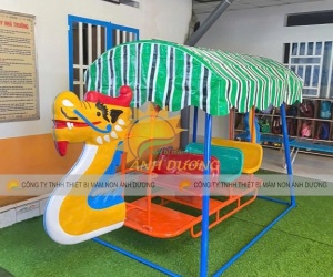 Xích đu thuyền rồng mầm non, bập bênh ghế gấu mầm non, thang leo mầm non, cầu thăng bằng mầm non